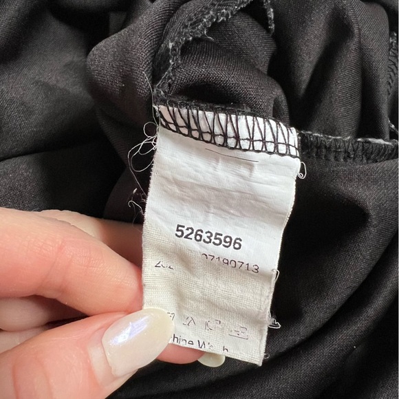 SHEIN BLACK ASYMMETRICAL HEM BODY CON WRAP DRESS SIZE EXTRA SMALL - Picture 8 of 8